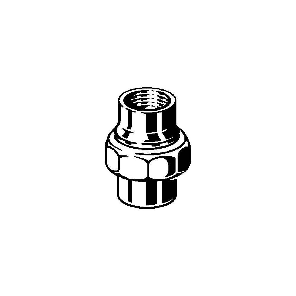 Viega Rohrverschraubung 3330 flachdichtend, Rp 3/8", Rotguss