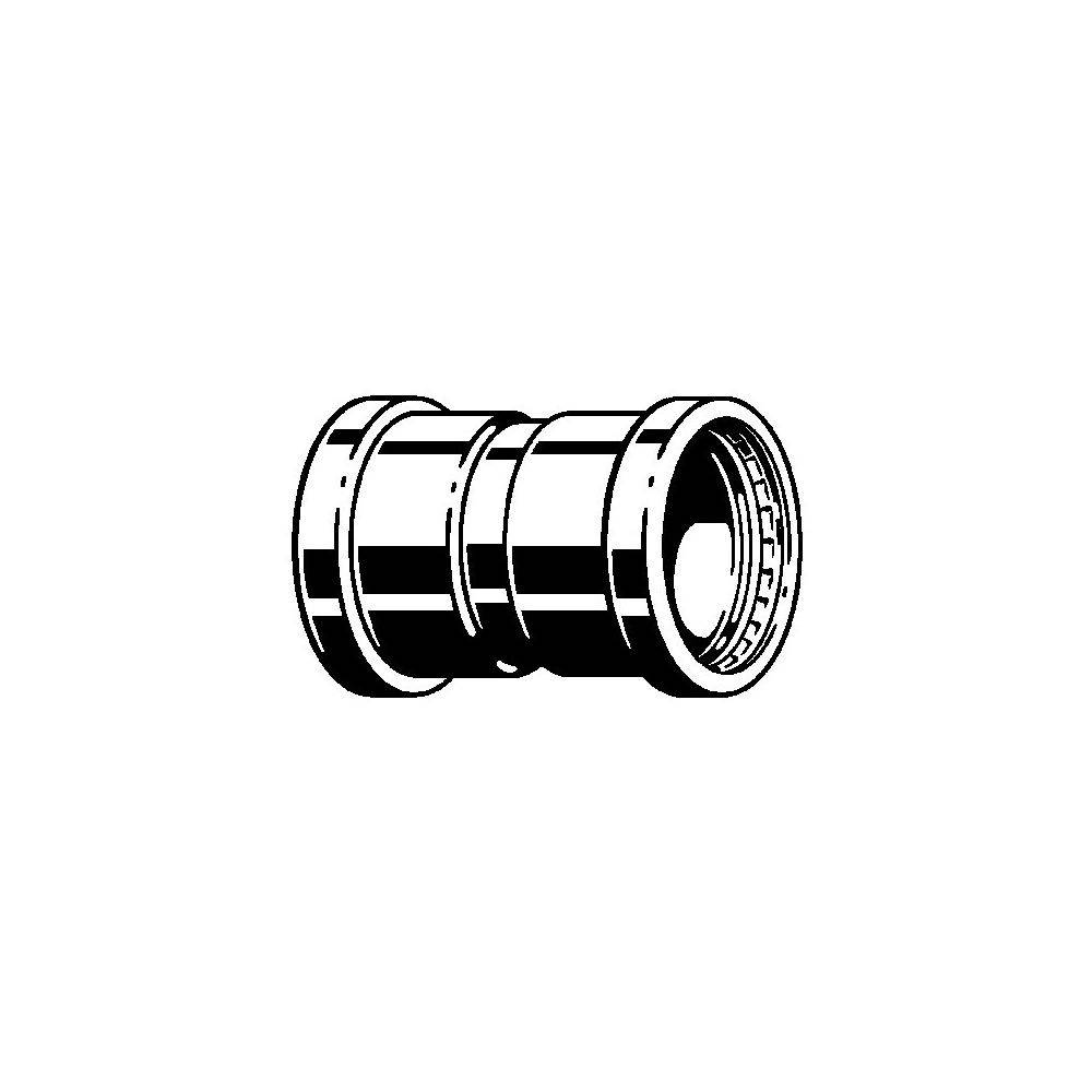 Viega Sanpress Inox XL-Muffe mit SC-Contur Stahl nichtrostend, Ausstattung, Dichtelemente EPDM, Schneidringe,