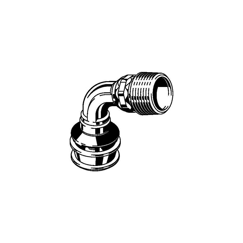 Viega Übergangsbogen Raxofix 5314 16mmxR 1/2, 90Gr., m SC, Siliziumbr.