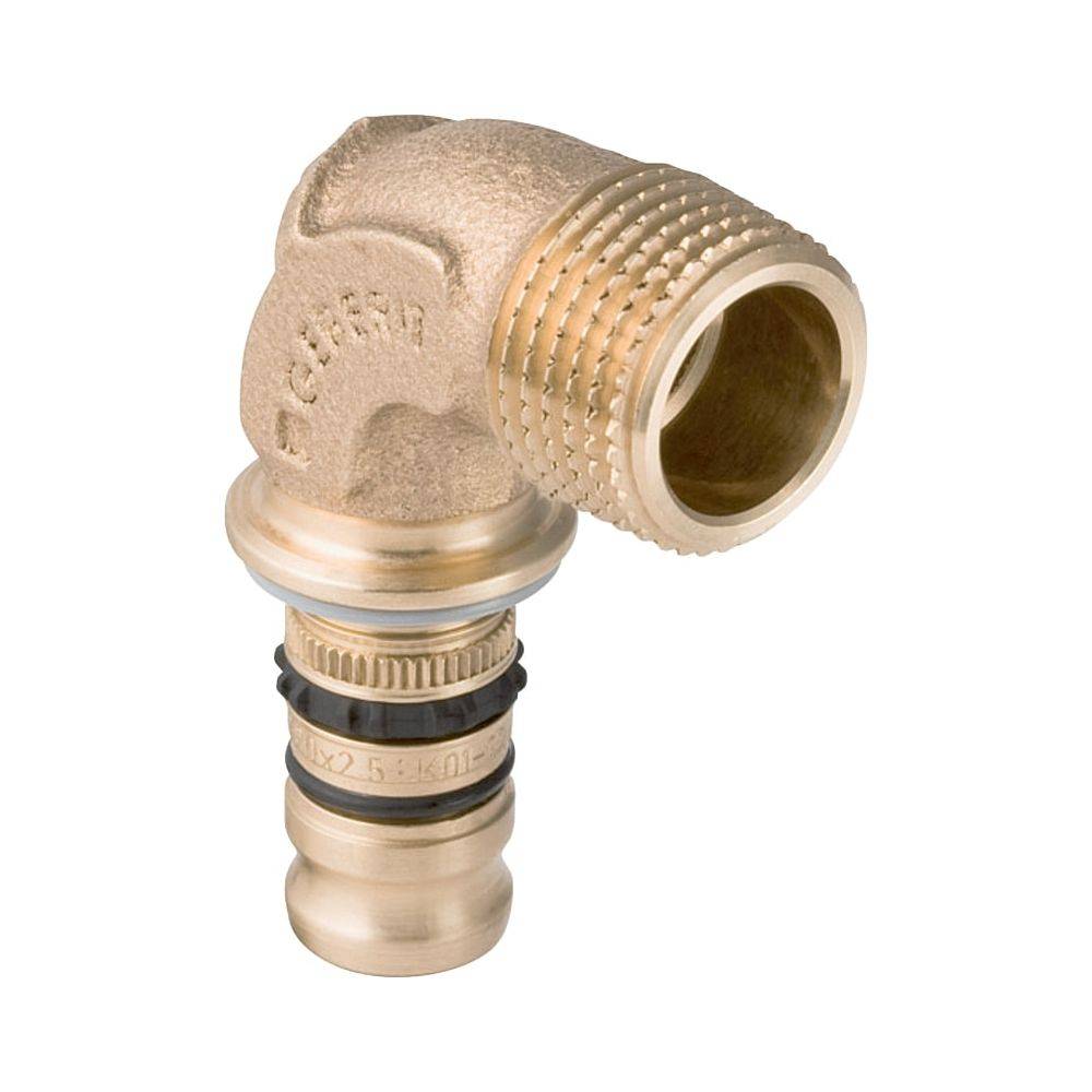 Geberit Mepla Übergangsbogen 90 Grad mit Außengewinde, D 32mm, R 1", Rotguss bleifrei