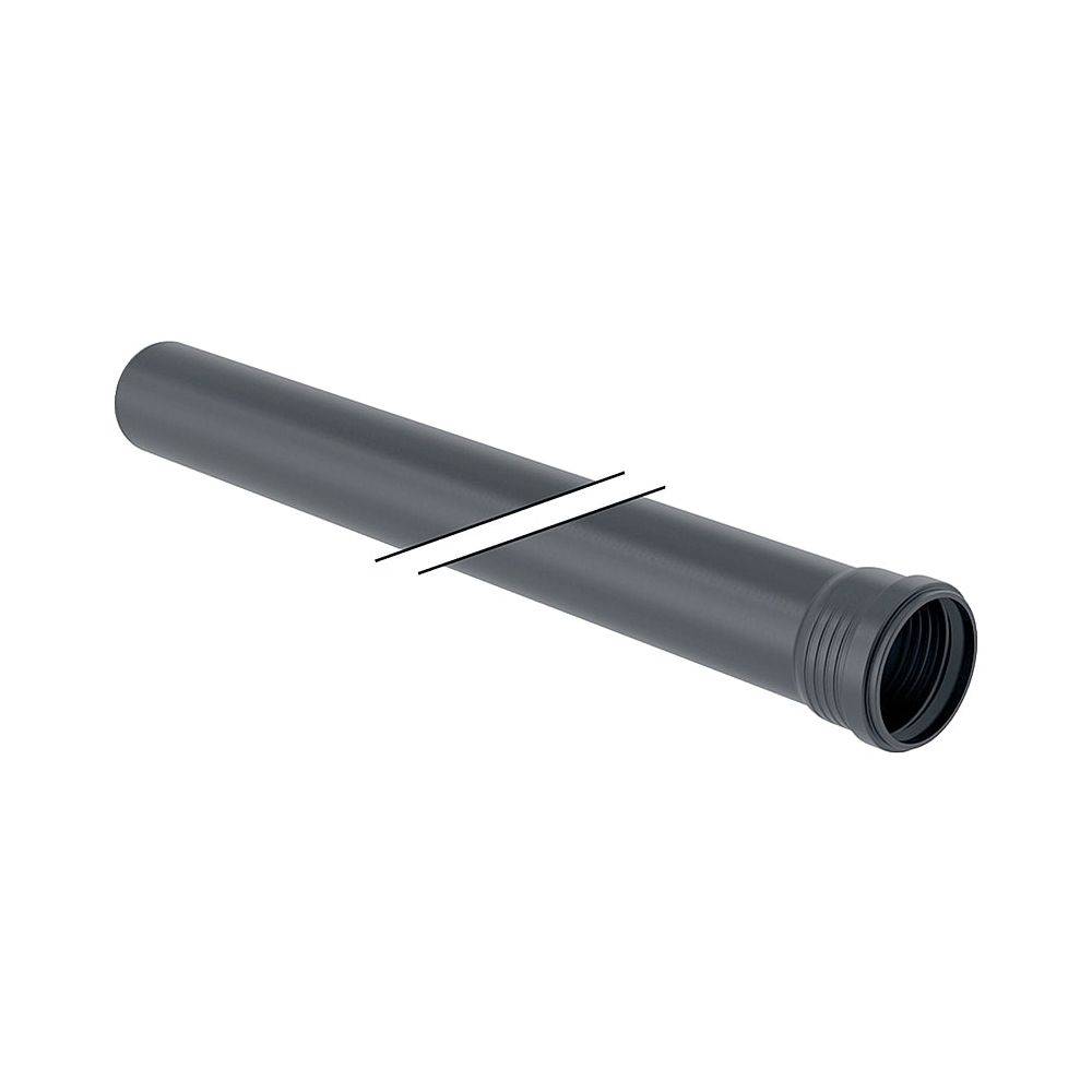Geberit Rohr, Silent-Pro, mit Schiebemuffe, DN125, 125x2000mm, PP-MX, schwarz, Stange mit 2m, 1 Stk.
