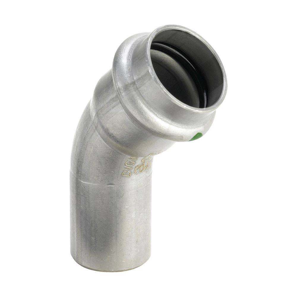 Viega Bogen Sanpress Inox 2326.1 28mm, 45Gr, St nichtrostend, SC-Contur