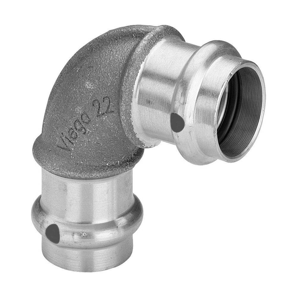 Viega Sanpress-Bogen 90° mit SC-Contur Rotguss oder Siliziumbronze, Modell 2216 d: 18, 1 Stk.