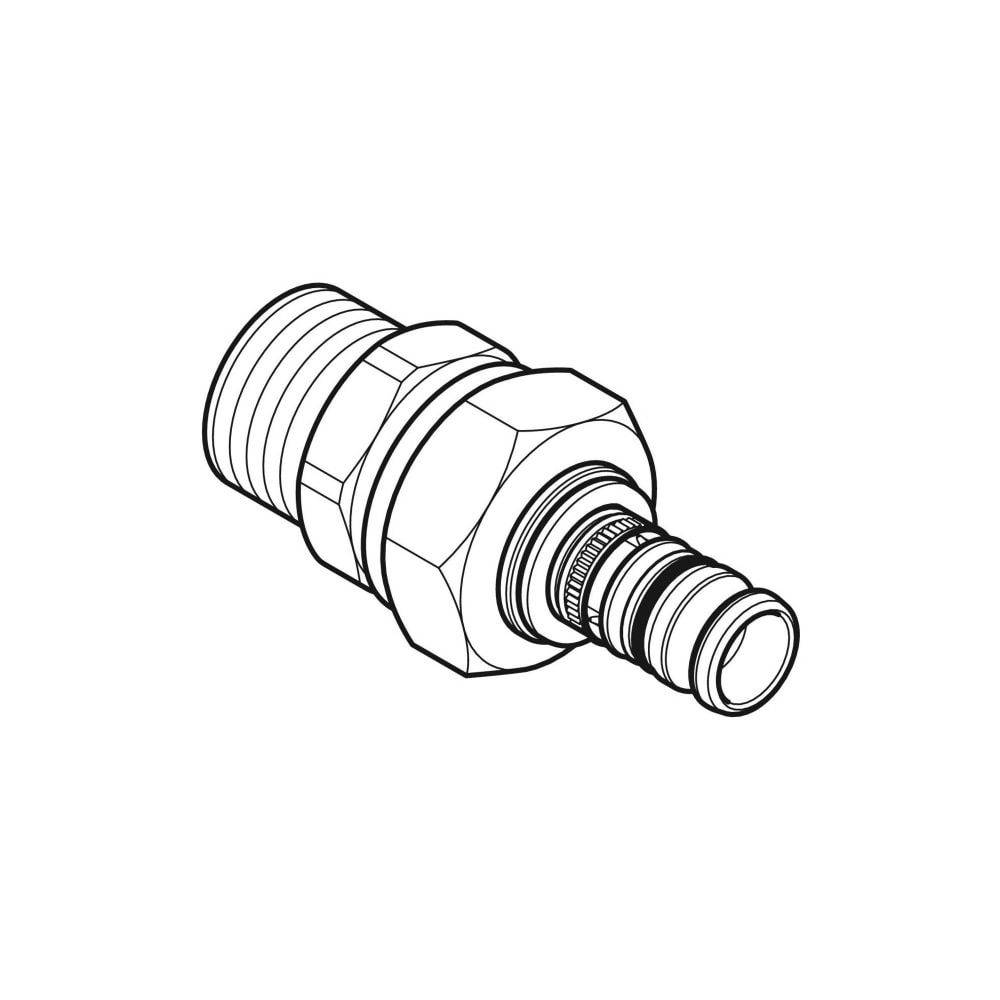 Geberit GE Mepla Übergangsverschraubung, AG, RG, d26mm x R3/4, lösbar, 1 Stk.