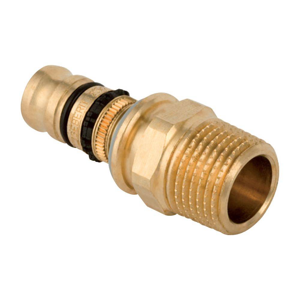 Geberit Mepla Übergang mit Außengewinde, D 16mm, R 1/2", Rotguss bleifrei