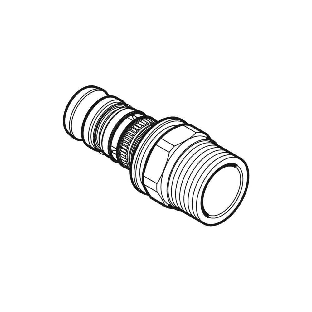 Geberit Mepla Übergang mit Außengewinde, D 16mm, R 1/2", Rotguss bleifrei
