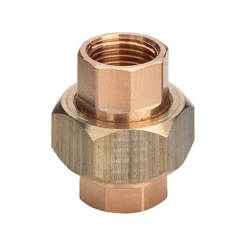 Viega Rohrverschraubung 3330 flachdichtend, Rp 3/8", Rotguss