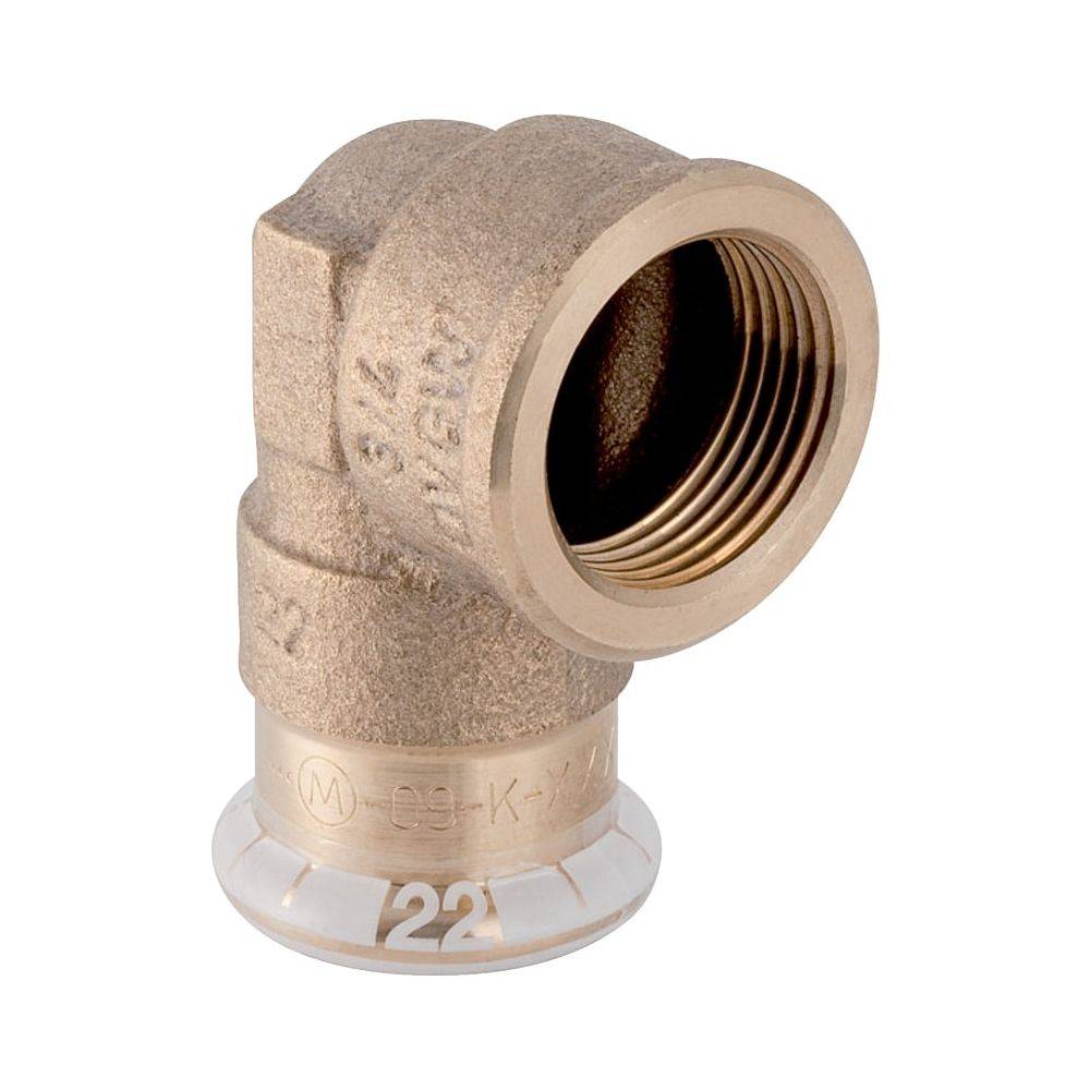 Geberit Übergangswinkel, Mapress Kupfer, 90°, Ø22mm × Rp3/4", Innengewinde, Kupfer, 1 Stk.