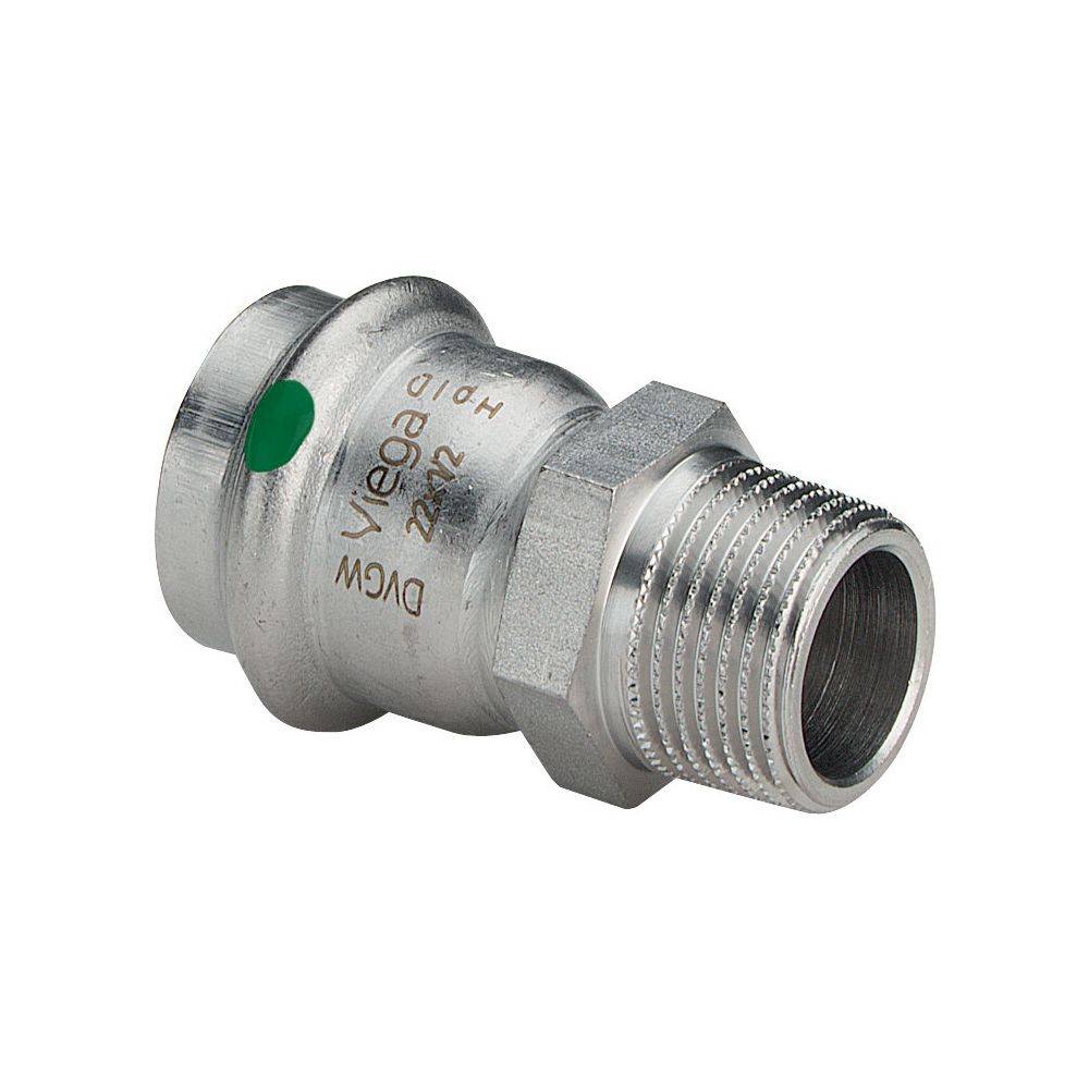 VIEGA Übergangsstück AG Sanpress Inox Edelstahl 15mmx1/2"