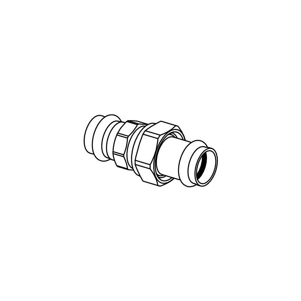 Viega Sanpress Verschraubung mit SC-Contur 2260, flachdichtend, d. 28mm, Siliziumbronze