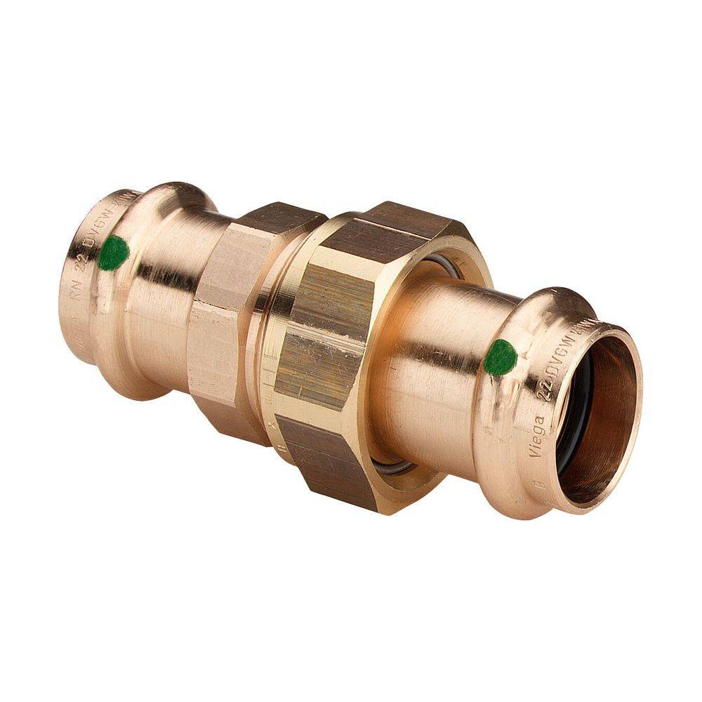 Viega Sanpress Verschraubung mit SC-Contur 2260, flachdichtend, d. 28mm, Siliziumbronze