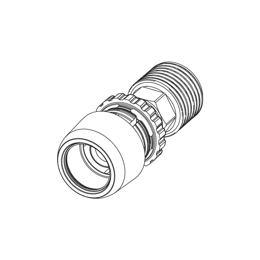 Tece logo-Ax Übergangsnippel Dimension 32mm x R 1", Siliziumbronze