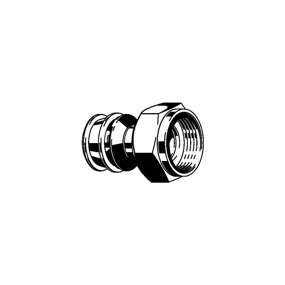 Viega Raxofix-Anschlussverschraubung mit SC-Kontur, Siliziumbronze, Modell 5363, d: 16, G: ½, 1 Stk.