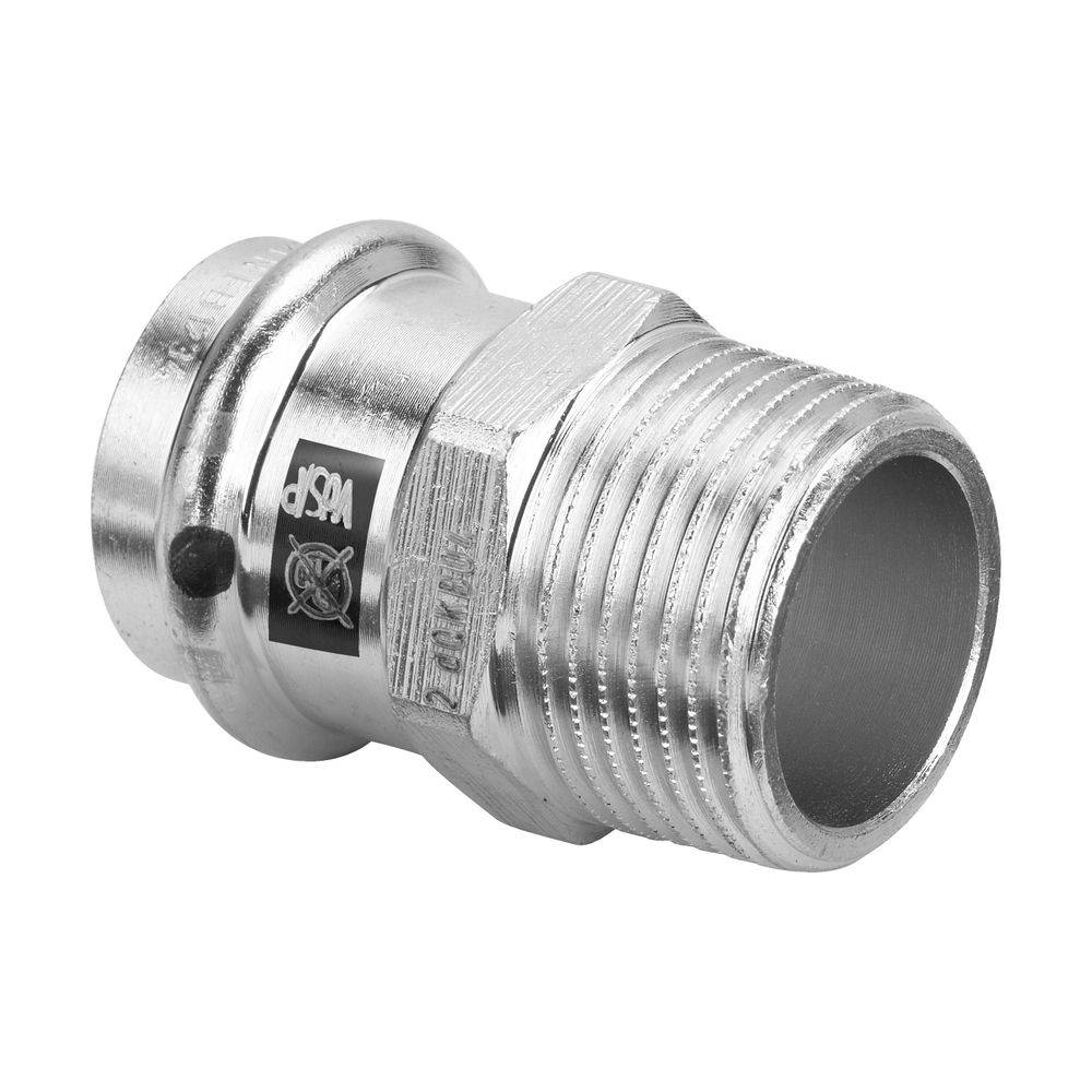 VIEGA Uebergangsstueck PRESTABO 1111, 559038 22x3/4, aus unlegiert.Stahl m.Mehrk.+AG