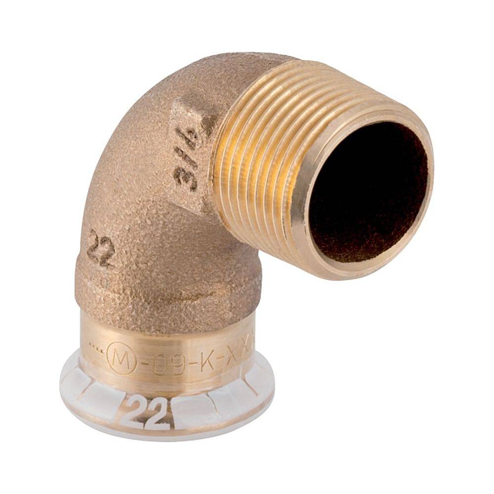 Geberit Übergangswinkel, Mapress Kupfer, 90°, Ø15mm × R1/2", Außengewinde, Kupfer, 1 Stk.