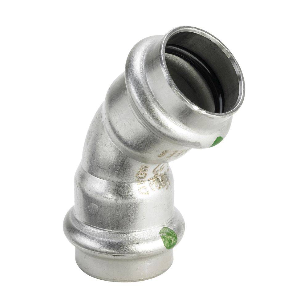 Viega Bogen Sanpress Inox 2326 28mm, 45Gr, St nichtrostend, SC-Contur