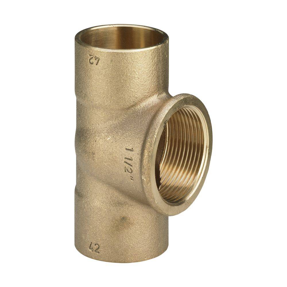 Viega T-Stück 94130G, d. 28mm x Rp 1/2" 28mm, Rotguss