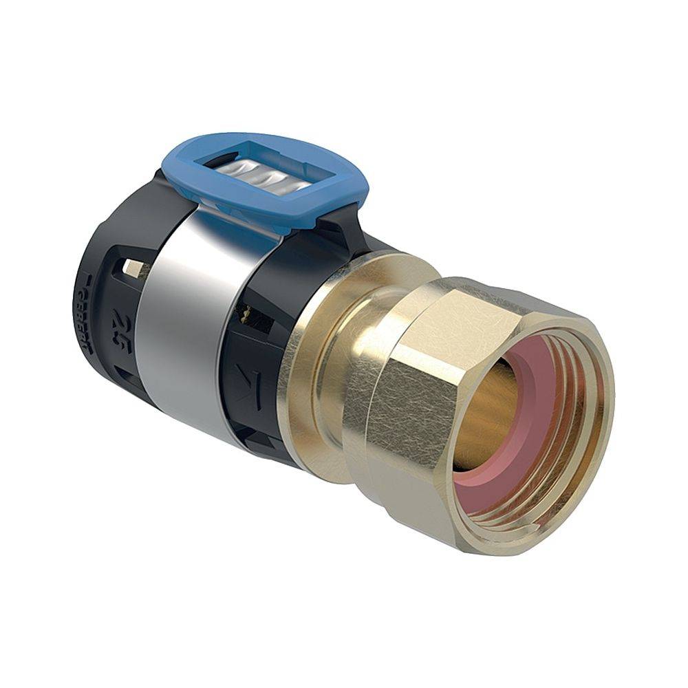 Geberit GE FlowFit Übergang Si-Br mit Überwurfmutter, d32mm x G1 1/4, 1 Stk.