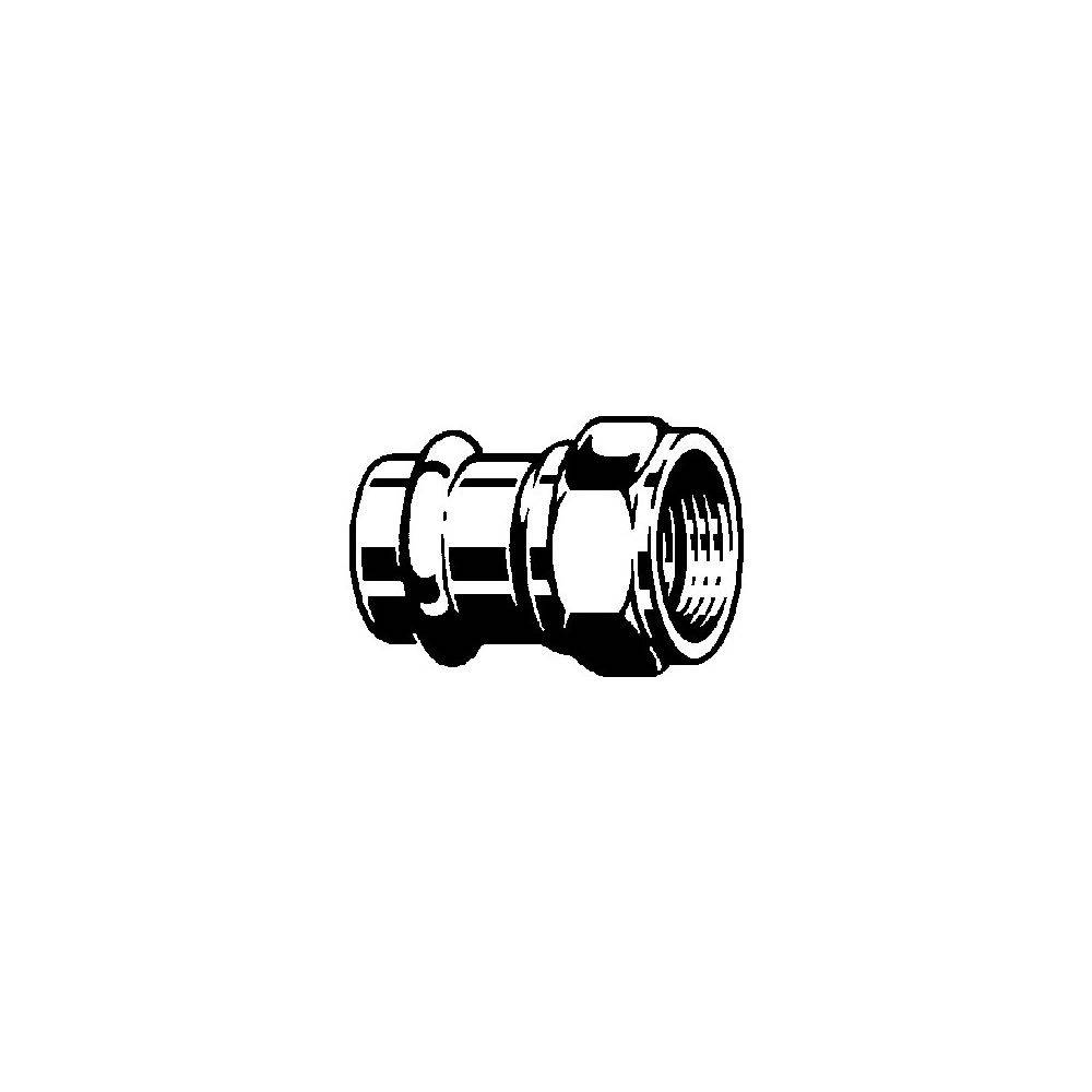 Viega Sanpress Anschlussverschraubung mit SC-Contur 2263, flachdichtend, d. 18mm x G 3/4", Siliziumbronze