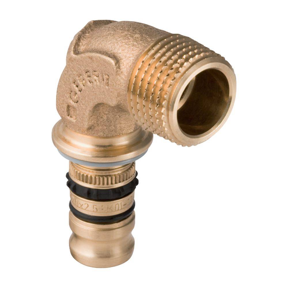 Geberit Mepla Übergangsbogen 90 Grad mit Außengewinde, D 32mm, R 1", Rotguss bleifrei
