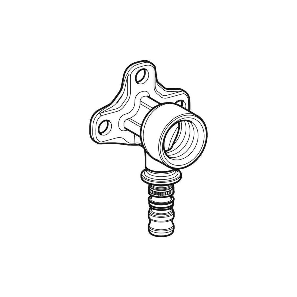 Geberit Mepla Armaturenanschluss Rotguss, kurz 20mmx1/2