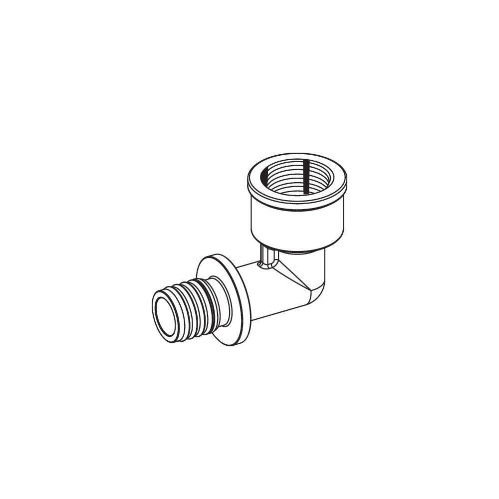 TECEflex Winkelübergangsmuffe Dim. 16 x Rp 1/2", Siliziumbronze
