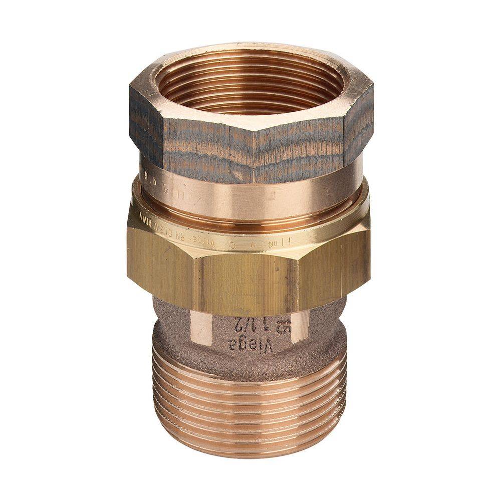 Viega Rohrverschraubung 3331 flachdichtend in R1 1/2 x Rp1 1/2 Rg, 1 Stk.