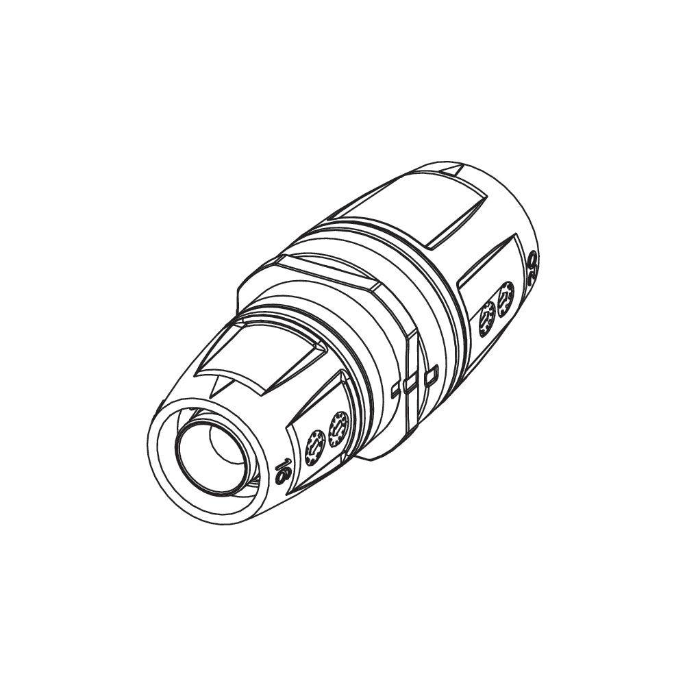 Tece logo-Push Kupplung reduziert Dimension 40x32mm, PPSU