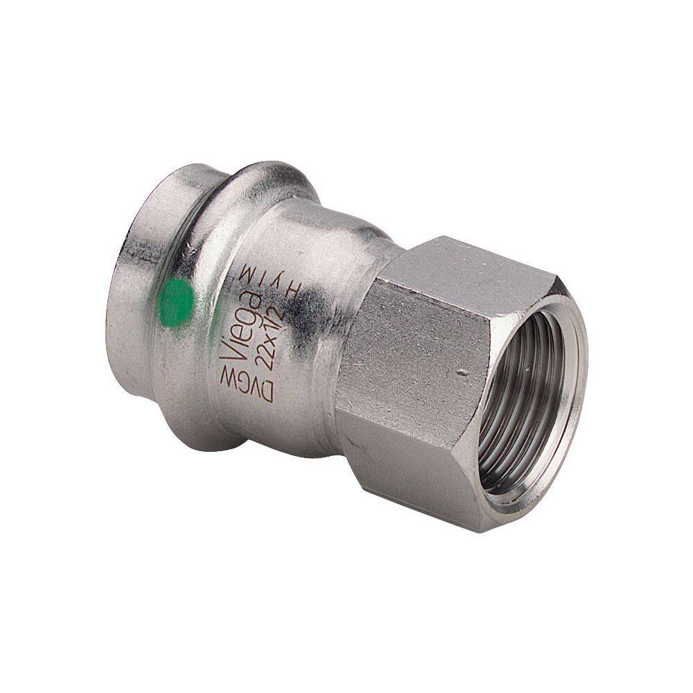 Viega Übergangsstück Sanpress Inox 2312 22mmxRp 3/4, St nichtr., Mehrk., SC-Con.