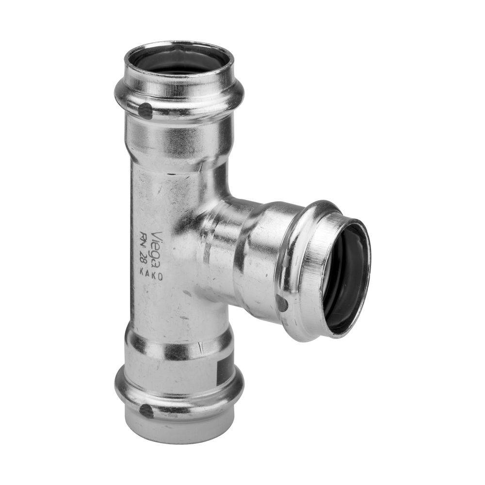 Viega Prestabo T-Stück mit SC-Contur 1118, d. 28mm, Stahl verzinkt