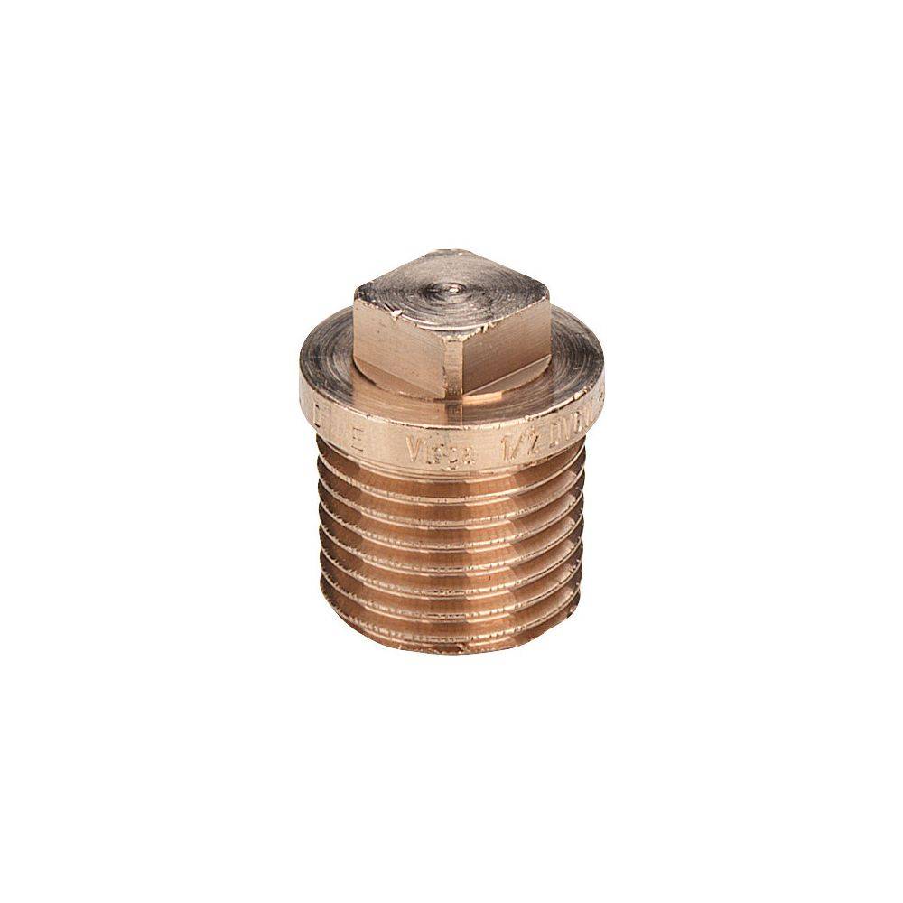 Viega Stopfen 3290 mit Vierkant und Rand, R 1/4", Rotguss