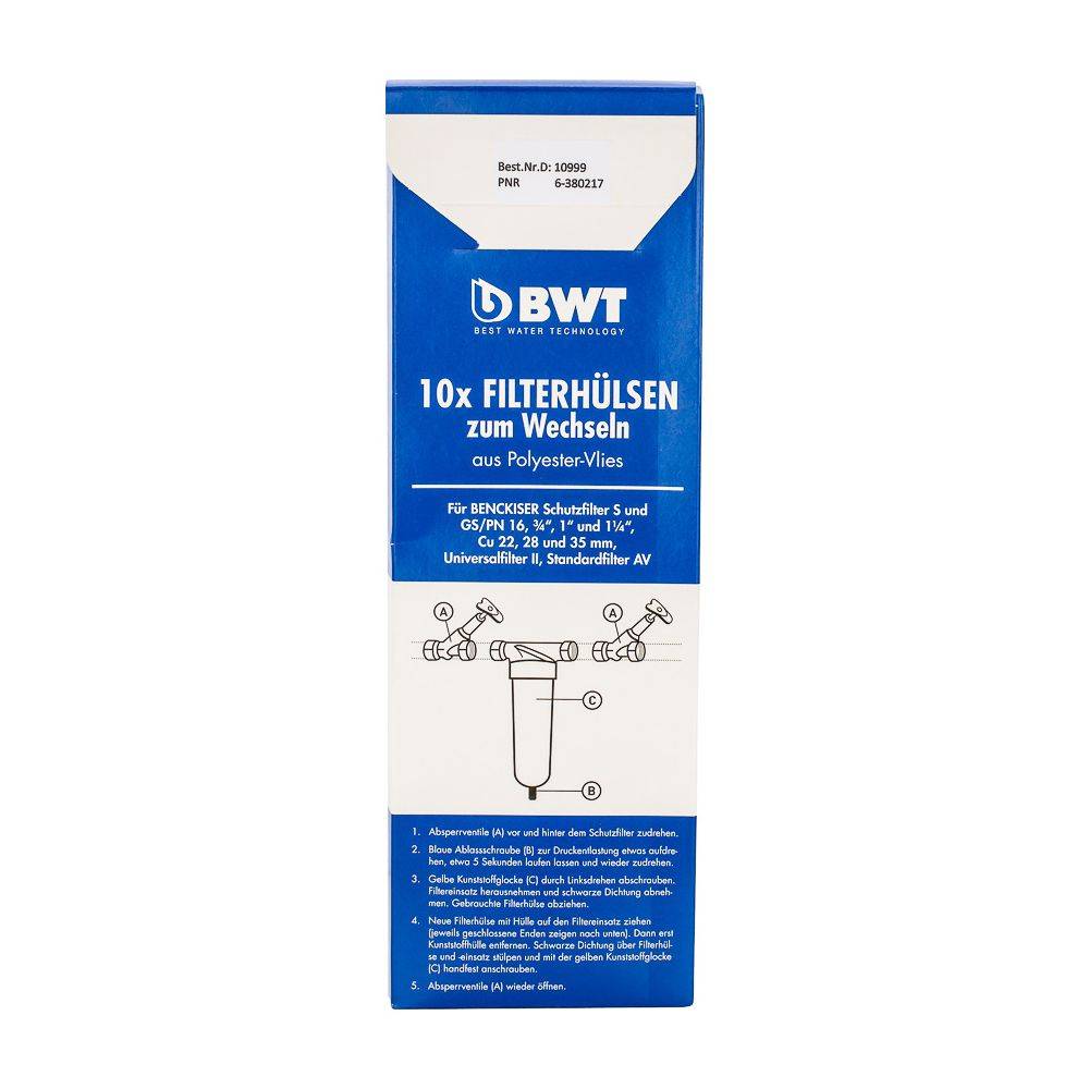 BWT Wechselbox mit Ersatz-Filtervlies DN 20-32, 10999E