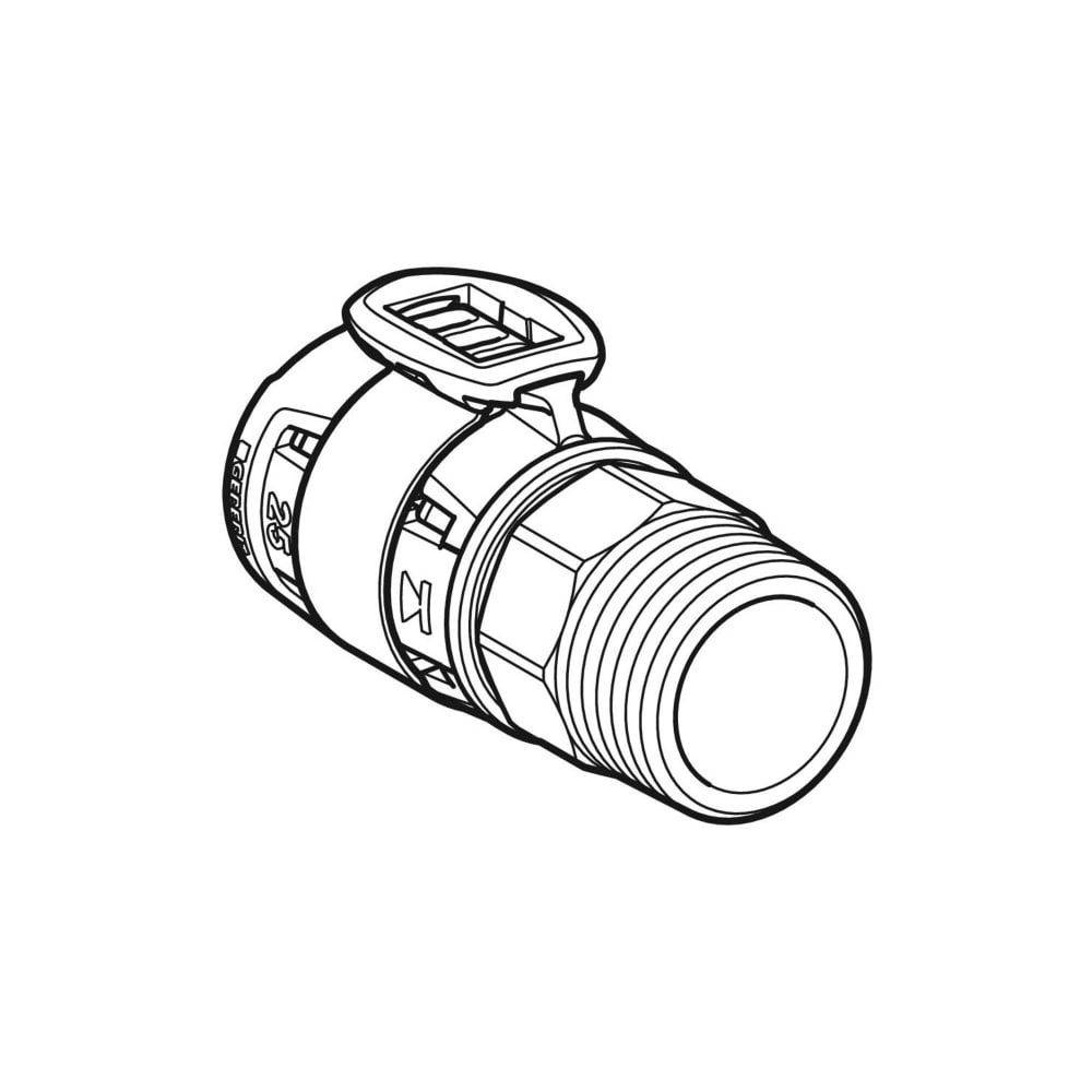 Geberit FlowFit Übergang mit Außengewinde bleifreie Siliziumbronze, D 20mm, R 1"