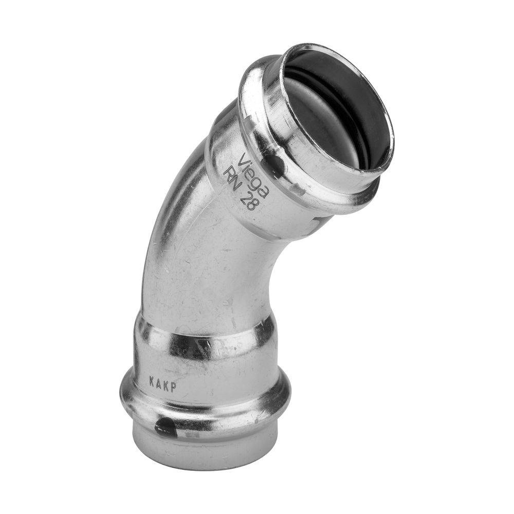 Viega Bogen Prestabo 1126 28mm, 45Grad, Stahl unlegiert, SC-Contur