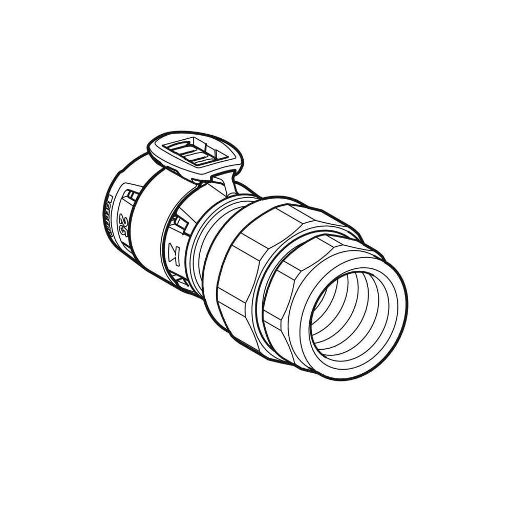 Geberit FlowFit Übergangsverschraubung mit Innengewinde bleifreie Siliziumbronze, D 63mm, Rp 2"