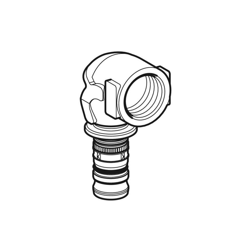 Geberit GE Mepla Übergangsbogen, 90 Grad, d20mm Pressfitting, Rp1/2 Außengewinde, 1 Stk.