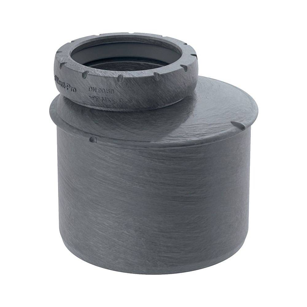 Geberit Reduktion exzentrisch Silent-Pro, DN 125/90, PP-MX, Schwarz, 393674141