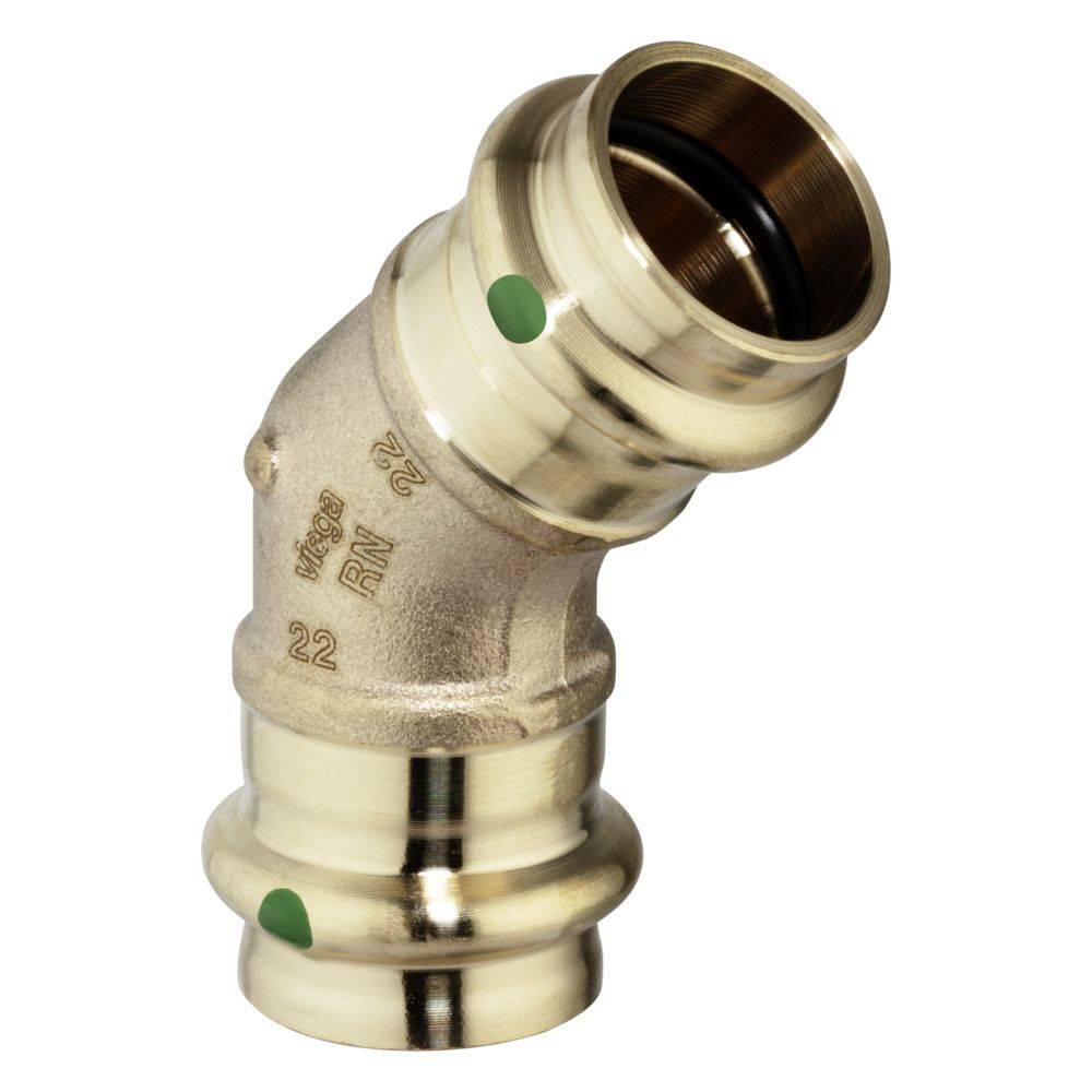 Viega Bogen 45 Grad Sanpress 2226 in 28mm Rotguss, 1 Stk.