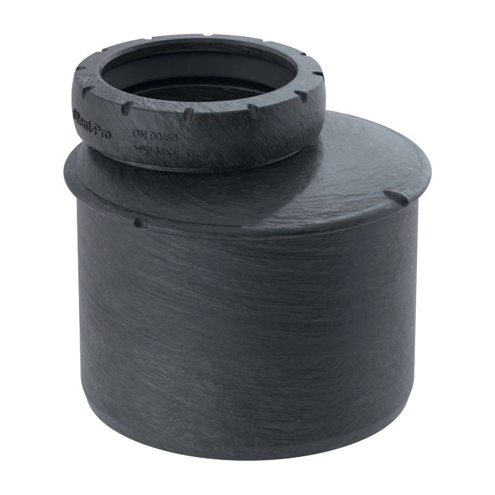 Geberit Reduktion exzentrisch Silent-Pro, DN 125/90, PP-MX, Schwarz, 393674141