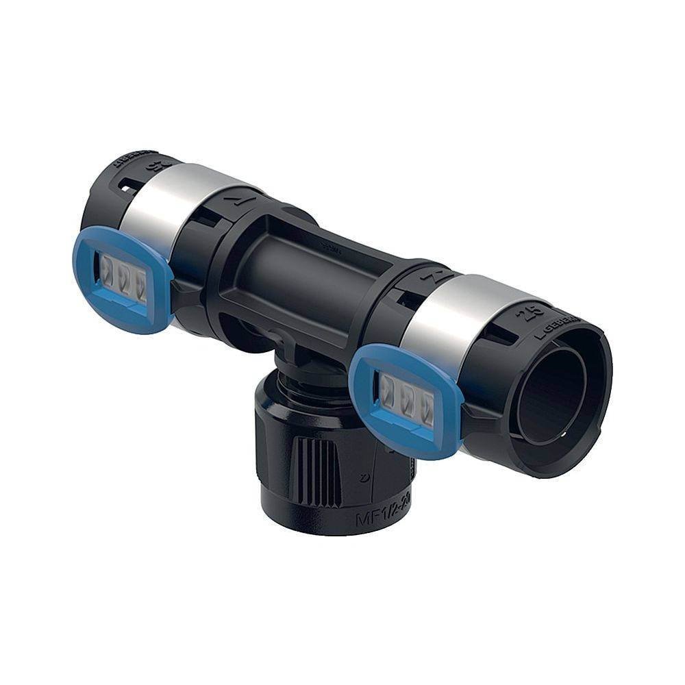 GEBERIT FlowFit Übergangs-T-Stück mit MasterFix PPSU d20-MF20-d16