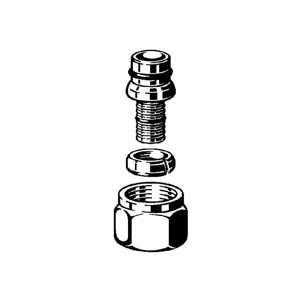 Viega Raxofix Anschlussverschraubung 5381.5 für Mehrschichtverbundrohr an Eurokonus, d. 16mm x G 3/4", Messing