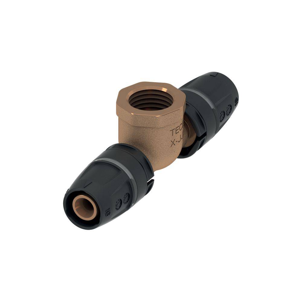 Tece logo-Push T-Stück Innengewinde Dimension 50mm x Rp 1 1/4" 50mm, Rotguss/Siliziumbronze