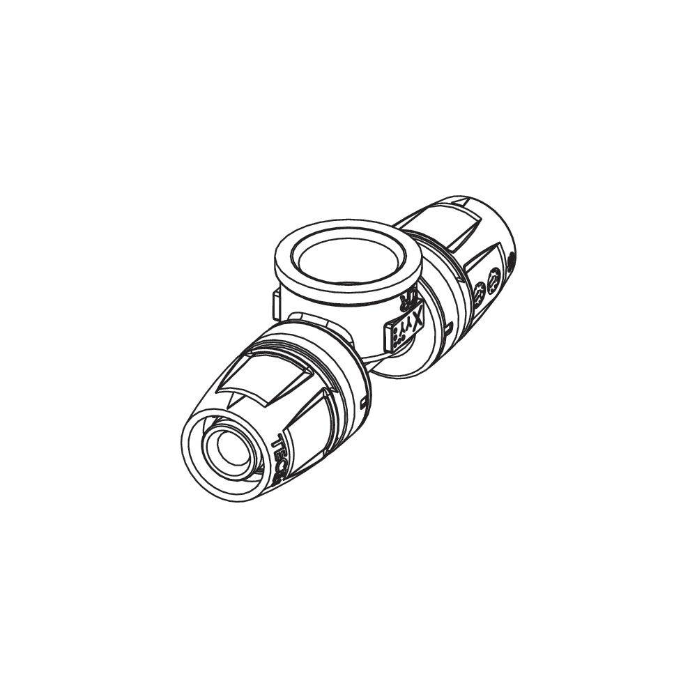 Tece logo-Push T-Stück Innengewinde Dimension 50mm x Rp 1 1/4" 50mm, Rotguss/Siliziumbronze
