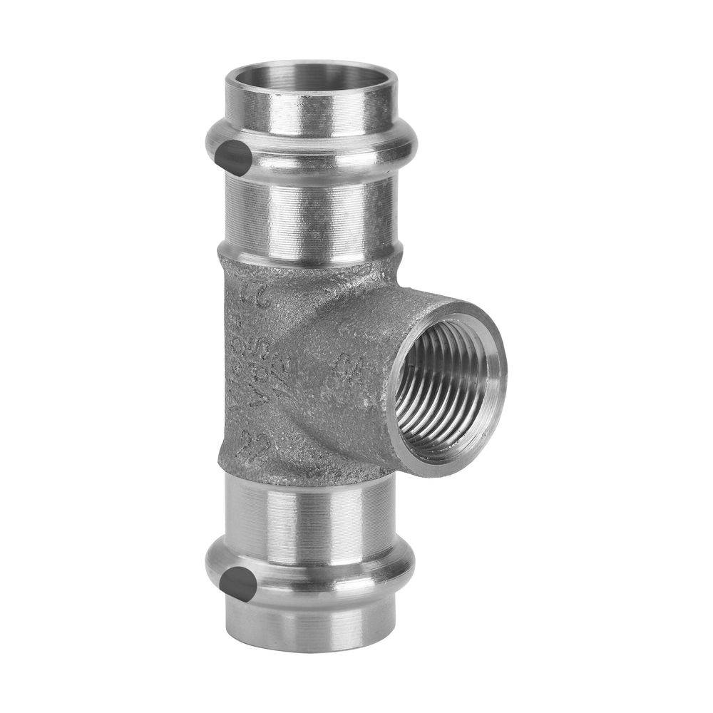 Viega T-Stück Sanpress 2217.2 22xRp 1/2x22mm, RG o Sil-br, SC-Con.