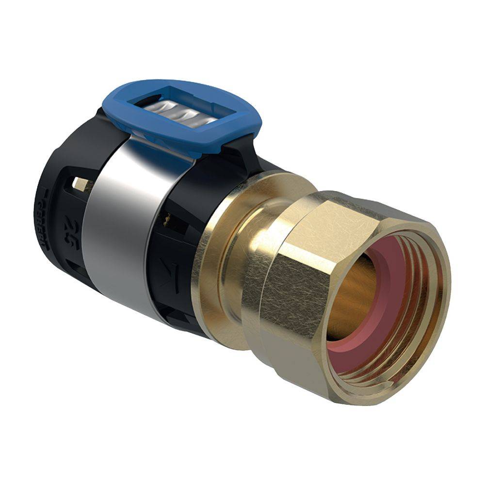Geberit FlowFit Übergang mit Überwurfmutter bleifreie Siliziumbronze, D 40mm, ID 42mm, G 2"