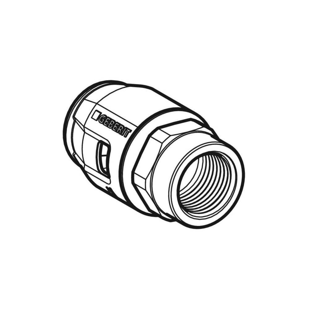 Geberit PushFit Übergang mit Innengewinde CW617N, d 20mm, Rp 1/2″