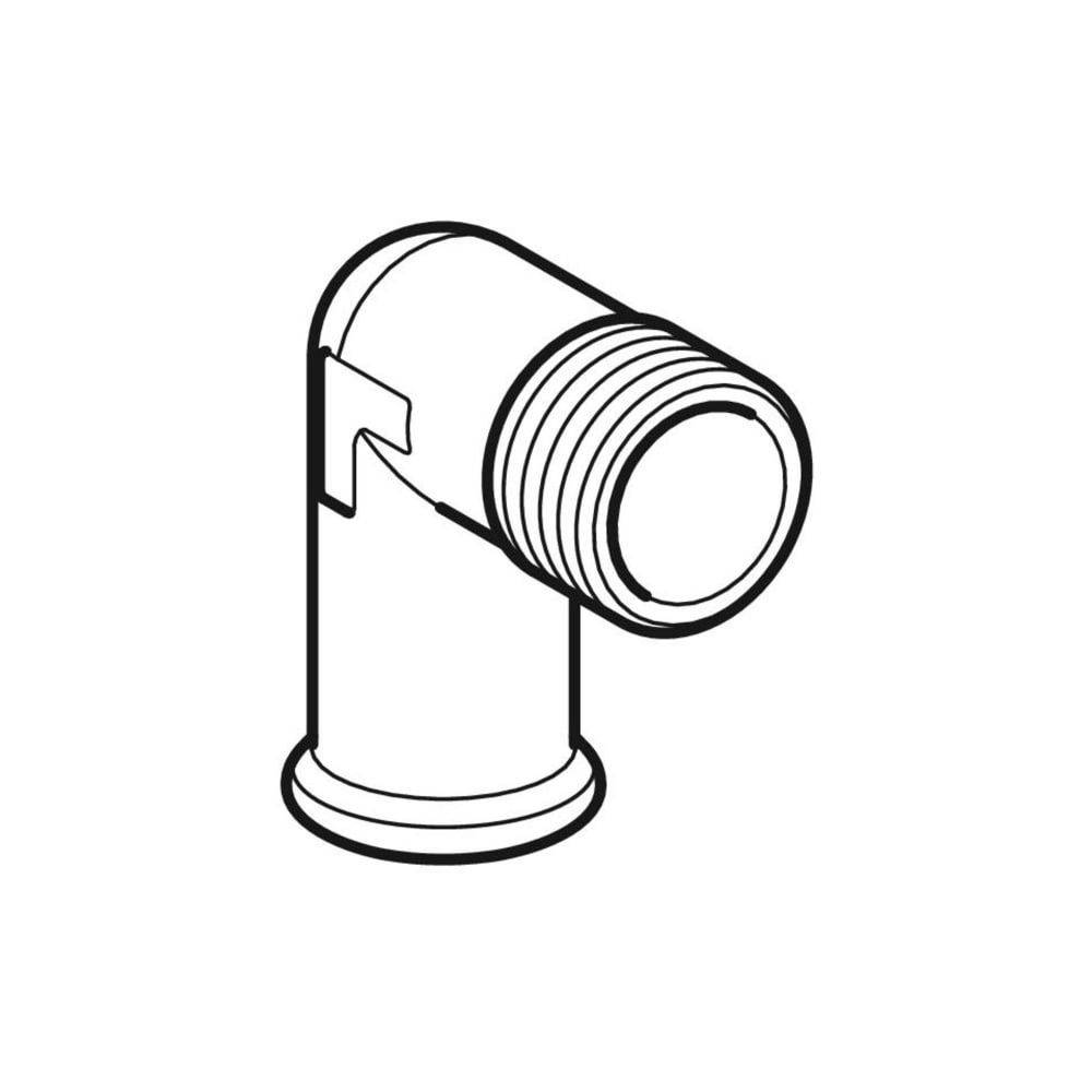 Geberit Mapress C-Stahl Übergangswinkel 90 Grad mit Außengewinde D 15mm, R 1/2"
