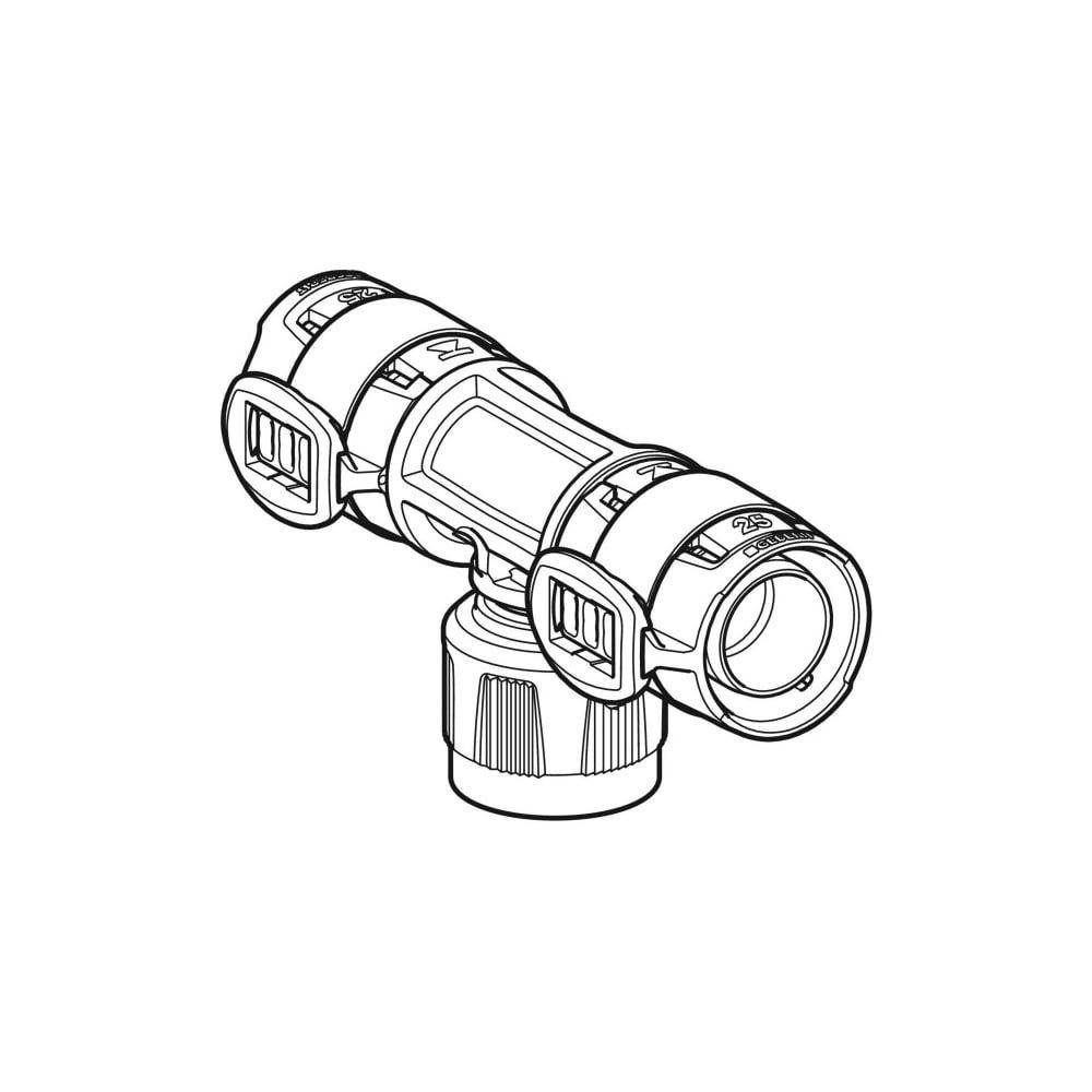 Geberit GE FlowFit, Übergangs-T-Stück, Masterfix, PPSU, d16, RpMF1/2, 16mm, 1 Stk.