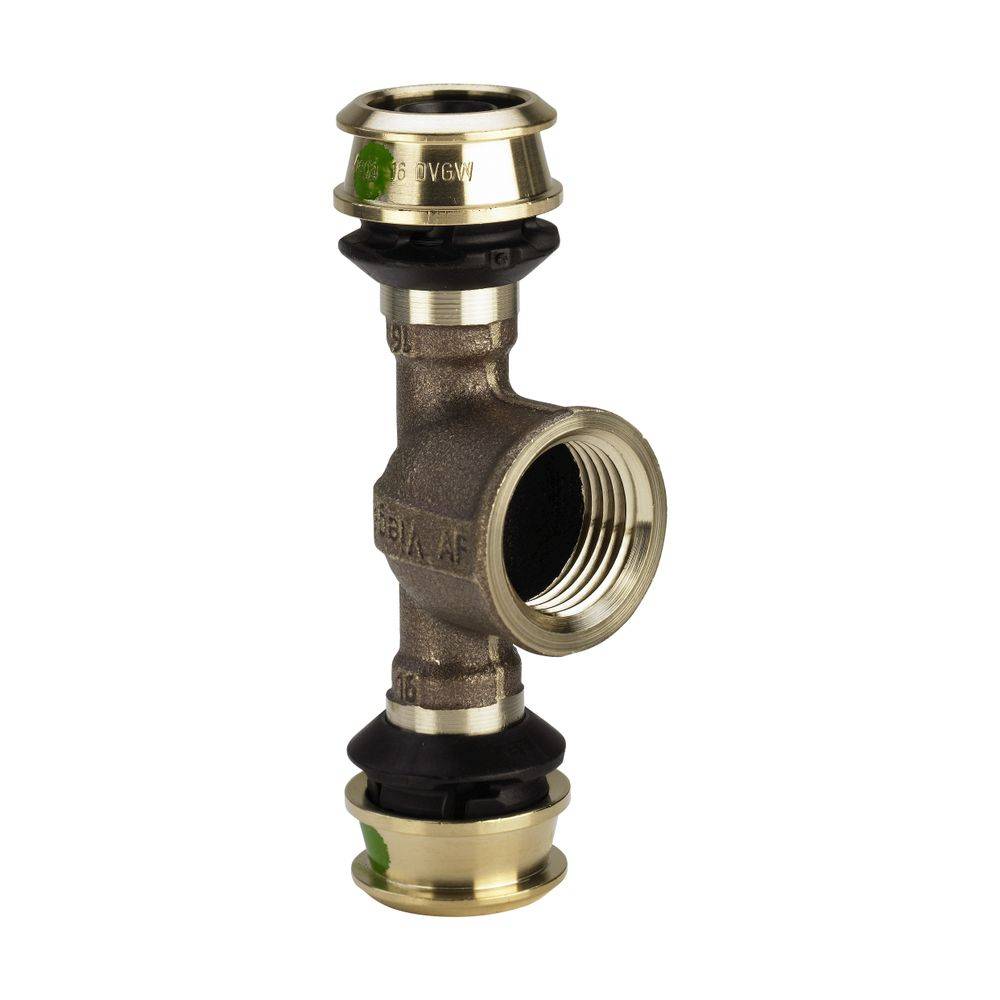 Viega T-Stück Raxofix 5317 16xRp 1/2x16, m SC-Con., Siliziumbronze