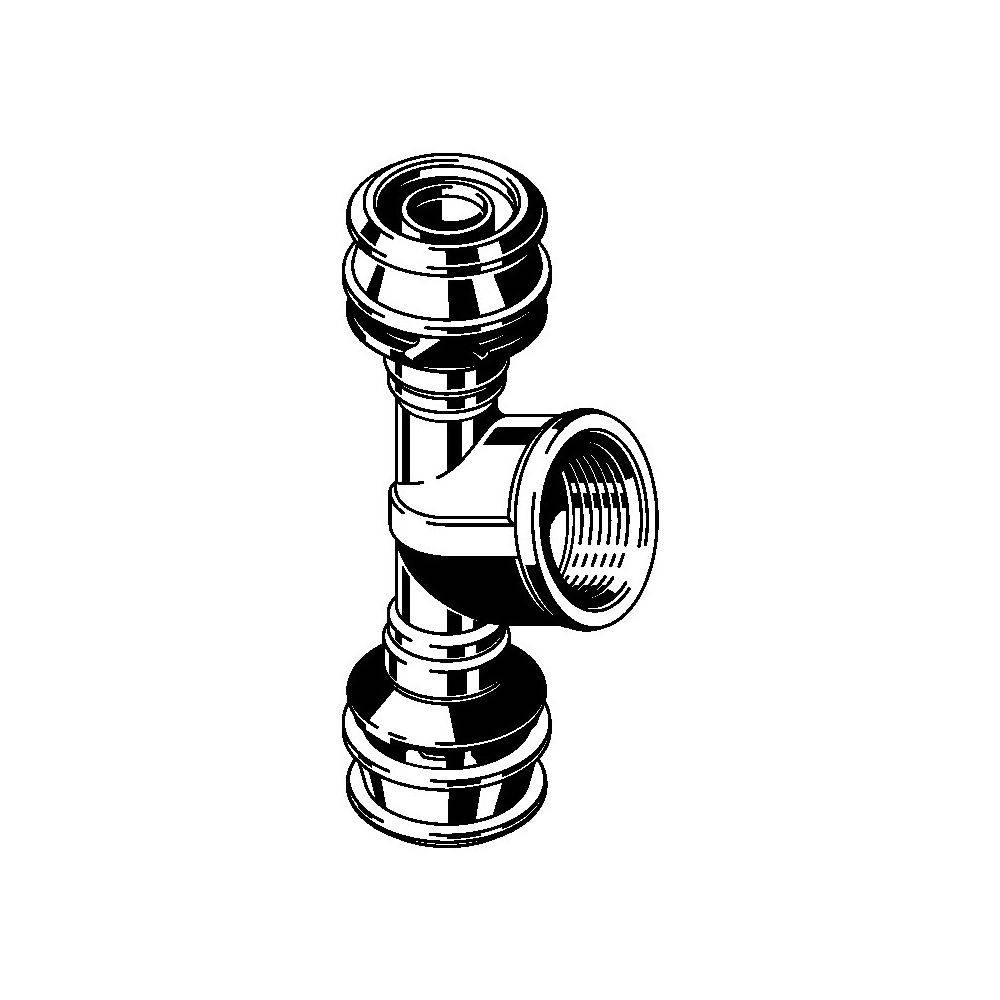 Viega T-Stück Raxofix 5317 16xRp 1/2x16, m SC-Con., Siliziumbronze